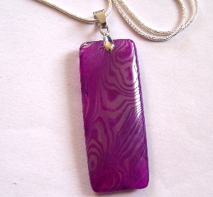Collier Agate Rubanée violette