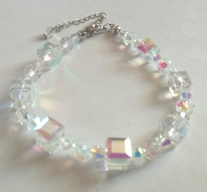 Bracelet Perles cristal arc en ciel