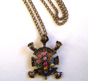 Collier Tortue strass multicolores