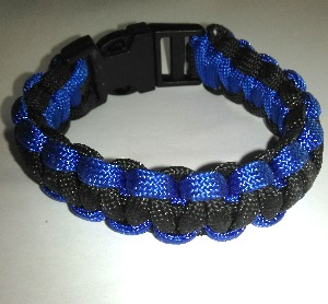 Bracelet Bleu et Noir Sportif Corde de Sécurité