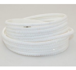 Bracelet blanc strass blancs